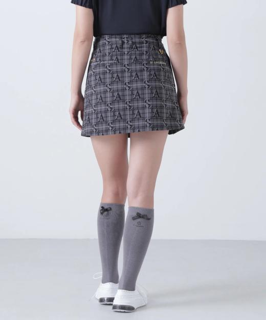 St ANDREWS 女士高尔夫 logo格纹提花百褶短裙 侧拉链半身裙 商品图8