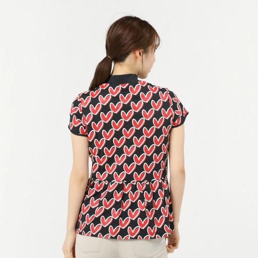 Callaway高尔夫女士爱心系列满印logo短袖衬衫印花上衣 商品图2