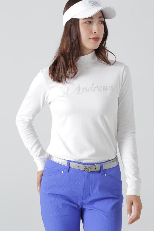 St ANDREWS 高尔夫女士 秋冬季 字母logo半高领长袖打底衫 弹性吸汗 商品图1
