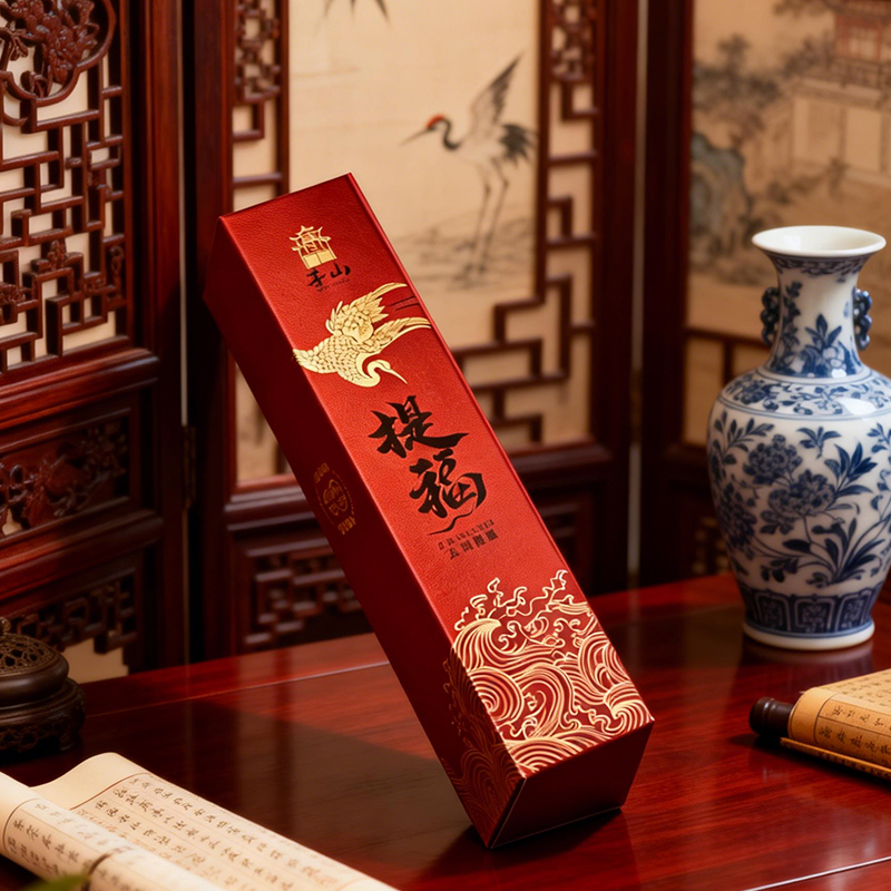 《提福》茅山吉祥福礼：道长手书春联+茅山福字门贴+山鬼花钱+吉祥纹饰手机贴+钱母+礼盒