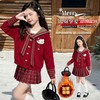 【甜系年服❗️潮流时尚】女童冬季加厚毛衣送KT猫挂件+加绒百褶裙两件套新年喜庆。jd 商品缩略图2