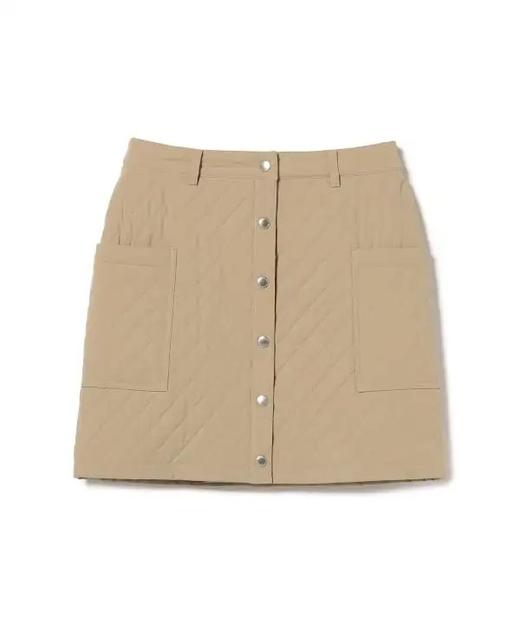 BEAMS GOLF 女款 秋冬新款橙标菱格夹棉短裙 保暖排扣A字版休闲运动裙 商品图8