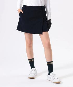 Beams 女士高尔夫 灯芯绒短款运动高腰裙裤 开叉一体