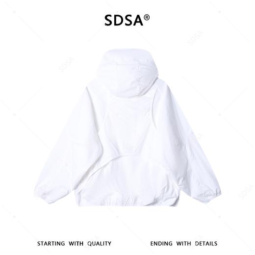 SDSA男装2026新款高贵轻奢百搭简约拼接纯色拉链立领连帽夹克时尚 商品图4