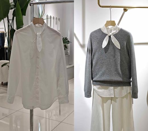 686022飘带领叠穿衬衫 商品图3