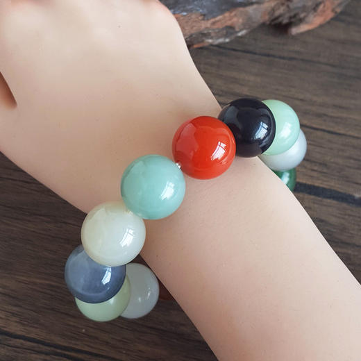 【天然正品】天然精品细腻约18.3MM多宝和田玉配南红玛瑙单珠手串18.3MM（皆取最大值）260126NJM66 商品图7