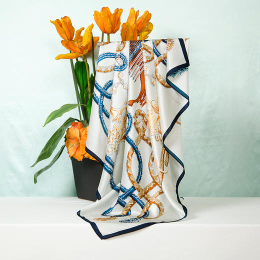 鑫缘 真丝素绉缎大方巾 HA4696 商品图2