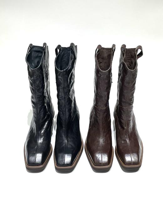 芮凯诗【进口水洗抓皱羊皮】6988-1西部牛仔靴 商品图0