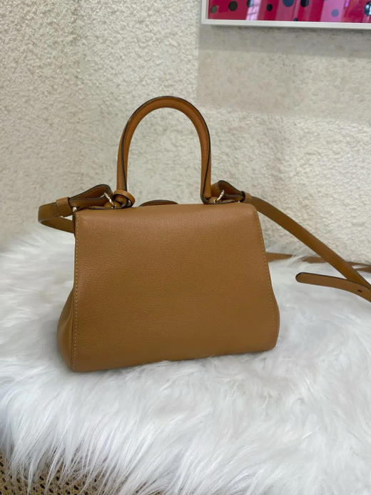 德尔沃 birlliant 焦糖色 牛皮mini 斜挎包 商品图1