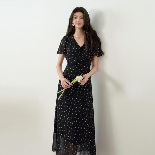 【严选】诗凡黎春秋梭织连衣裙7H3190201 商品图0