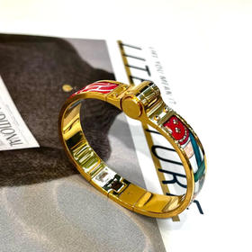 爱马仕 珐琅 彩绘 手镯
