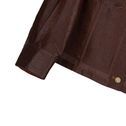 ³【南宋男姐同款香云纱气质圆领排扣外套】可双面穿 高端复古长袖 539958 XN03-SD-NSSF 商品图5