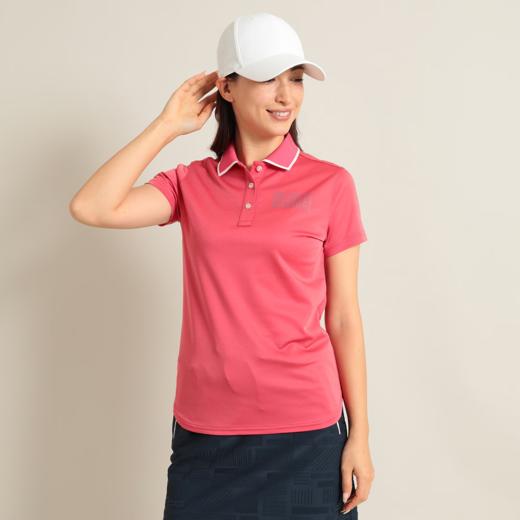 Callaway 高尔夫女士 细文字立体字母印花logo弹力舒适polo领短袖 商品图1