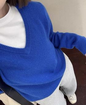 福利特价 不退不换！ Moro羊绒羊毛V领毛衣  四色入！ savi同款  单穿叠搭皆可