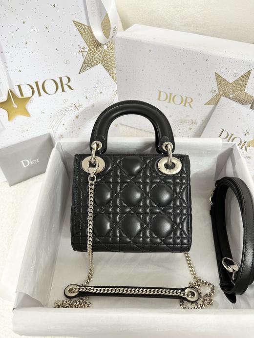 迪奥 戴妃三格 羊皮 黑金 （LZ） 商品图2