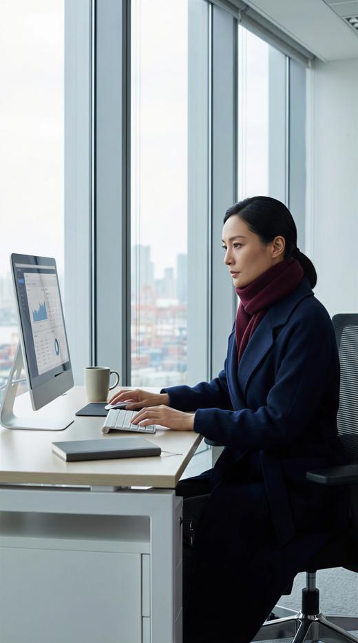 加内门襟珠边精致工艺双面手工腰带长款大衣 商品图3