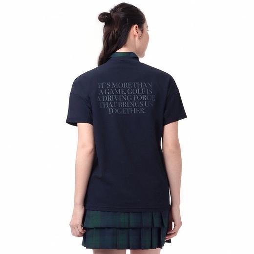 Taylormade 高尔夫女士 螺纹领口网眼透气圆领短袖T恤背后字母印花 商品图4