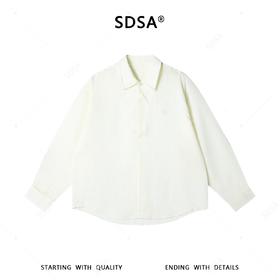 SDSA男装2026新款高贵轻奢韩版百搭纯色长袖衬衫百搭宽松休闲衬衣