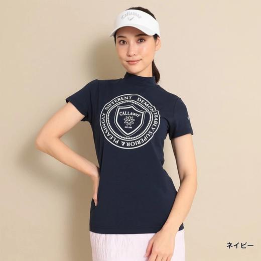 Callaway卡拉威高尔夫女装夏季 徽章印花半高领T恤短袖  时尚运动 商品图11
