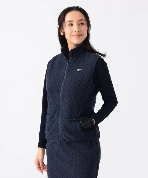 BEAMS 女士高尔夫 秋冬 肌理感凹凸抓绒立领马甲外套 保暖舒适 商品图1