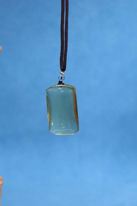 迷罗元和堂 | 黄水晶无事牌净体长5cm 宽3.9cm【器悟雅玩】 商品图0