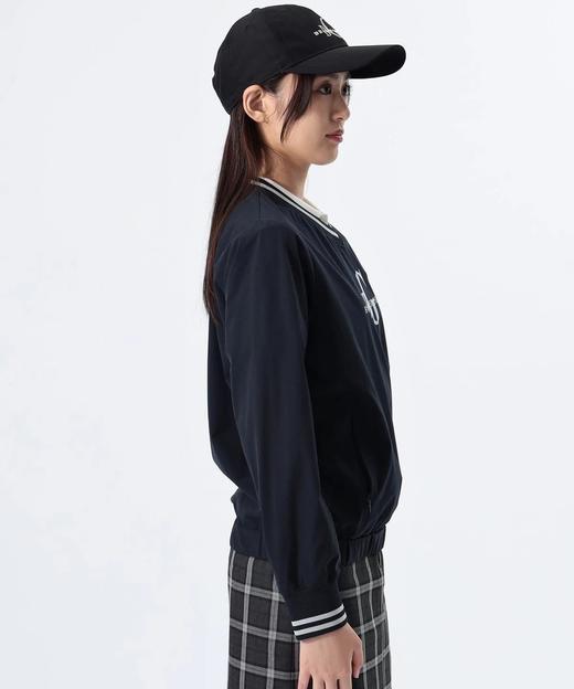 BEAMS高尔夫女士 防水弹性V领宽松长袖套头衫 商品图3