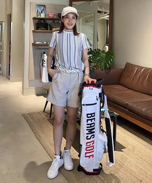 BEAMS 高尔夫紫标 女士经典款短裤 翻边裤脚纯色百搭 商品图2