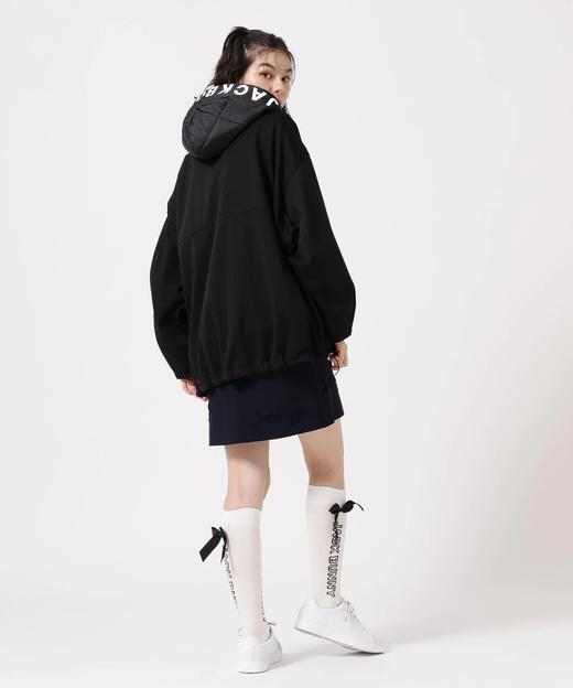 Jack Bunny 女士高尔夫 连帽可拆卸 防风抓绒内衬夹克 保暖宽松外套 商品图3