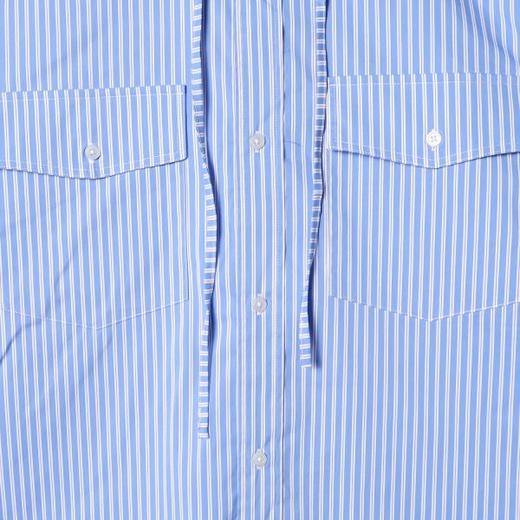 SDSA男装2026新款高贵轻奢小众设计感竖纹翻领连帽长袖衬衫百搭潮 商品图2