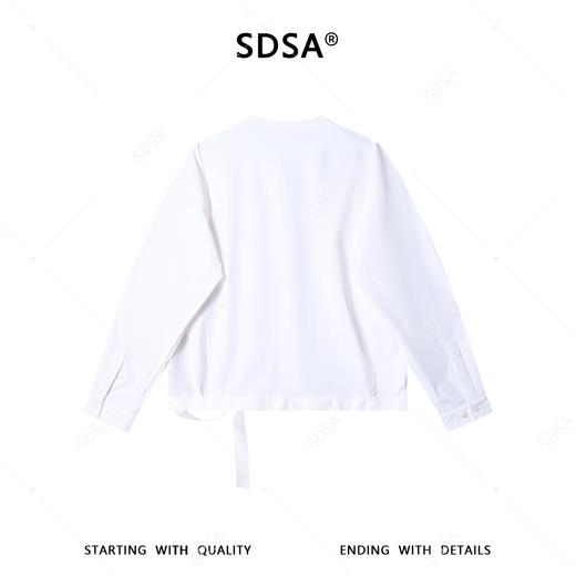 SDSA男装2026新款高贵轻奢韩版设计感纯色圆领长袖头像宽松百搭 商品图4