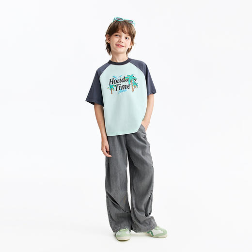 男童圆领短袖针织衫夏季新款安奈儿童装EB621598 商品图3