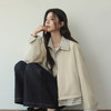 【严选】诗凡黎浅卡其格纹拼接短款风衣2026春新款微宽松简约休闲百搭外套7H2260161 商品缩略图2