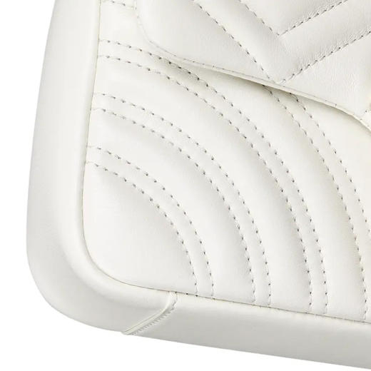 GUCCI 古驰 女士 GG Marmont系列 小号单肩背包 白色 837280 AAE38 9050 商品图5