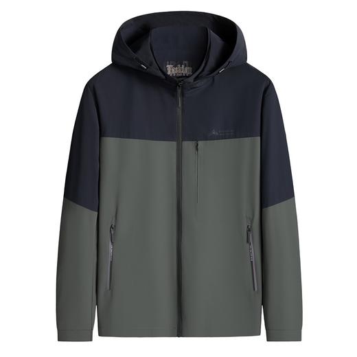 【DSF】大依优型大码男装春秋休闲夹克可拆卸连帽商务运动拼色长袖外套 商品图3