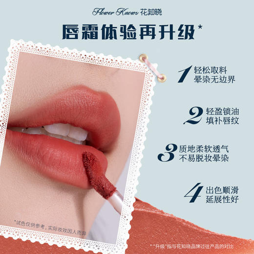 【新品开售】花知晓邦尼花园系列云朵唇霜哑光口红轻薄无负担 商品图2