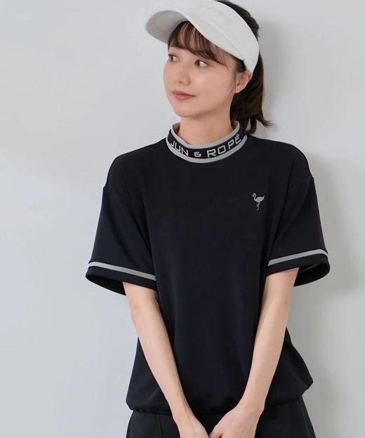 Jun & Rope  女士 初秋高尔夫 撞色线条套装 光滑针织小高领短袖卫衣+短裙 商品图3