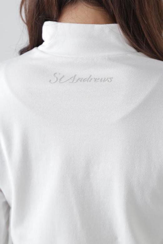 St ANDREWS 高尔夫女士 秋冬季 字母logo半高领长袖打底衫 弹性吸汗 商品图4