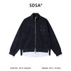 SDSA男装2026新款高贵轻奢韩版复古下摆拼接撞色拉链立领卫衣百搭 商品缩略图0