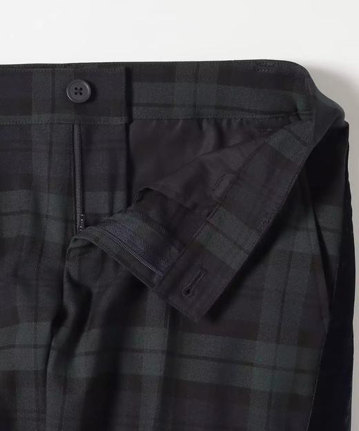 BEAMS高尔夫女士侧条纹格纹长裤 商品图5