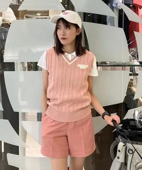 BEAMS 高尔夫紫标 女士经典款短裤 翻边裤脚纯色百搭