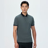 德鲨男士灰色短袖翻领T恤夏新款休闲撞色上衣男刺绣POLO衫 商品缩略图4