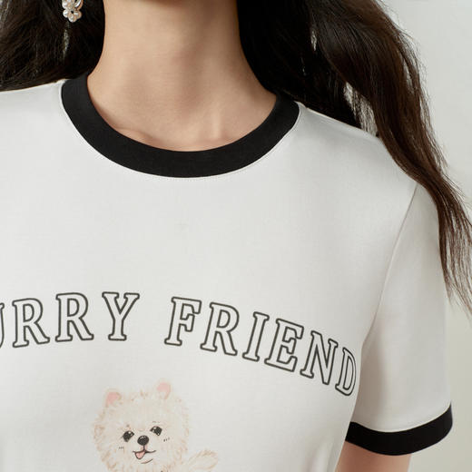 【严选】诗凡黎春秋薄T恤7H3100221 商品图3