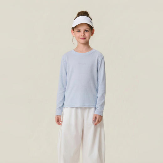 [尖叫薄]马克珍妮网球少女女童两穿棉麻运动T恤2026年春装新款560233 商品图1