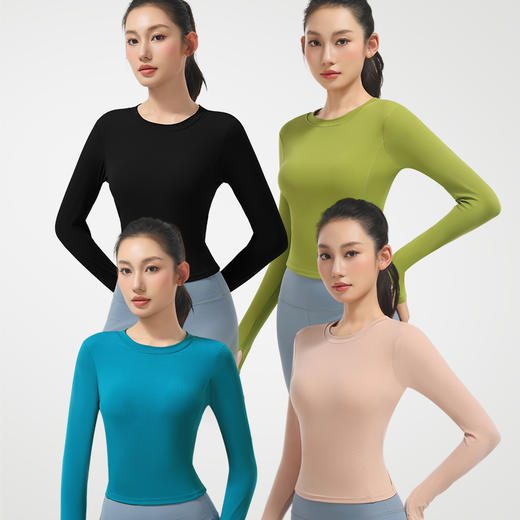 【BZYT】秋冬显瘦柔软后背镂空性感抽绳修身瑜伽服885 商品图5