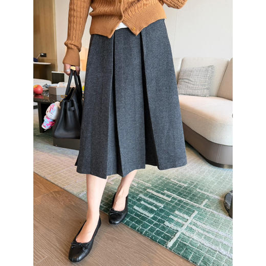 2602103     厚羊毛 百褶裙 A子版型 遮肉百搭 商品图2