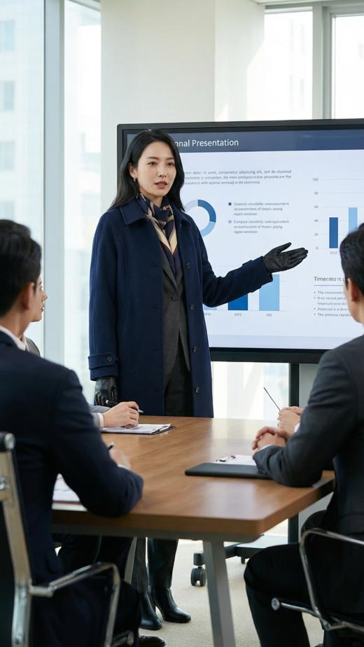 IC插肩袖小翻领双面手工腰带长款大衣 商品图2