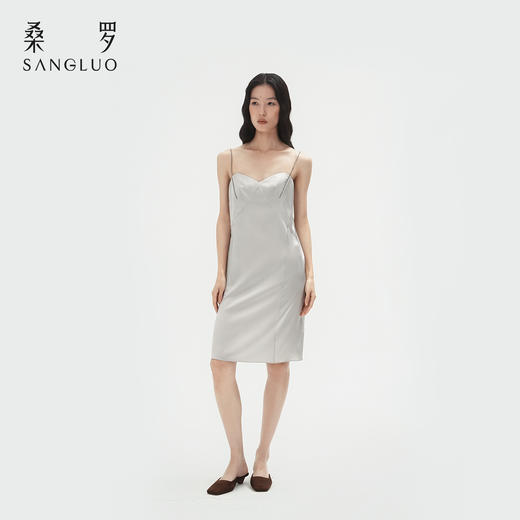 清冷优雅』桑罗23姆米重磅吊带裙桑蚕丝睡裙女家居服外穿 商品图1