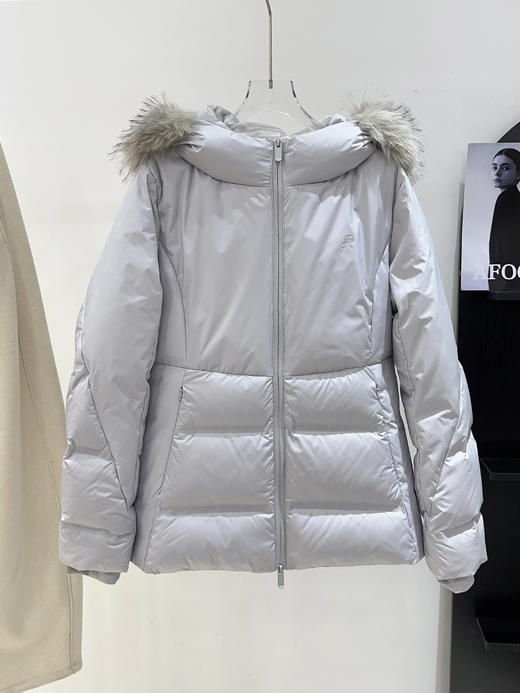 正品原单狐狸毛领新国标90白鸭绒收腰羽绒服 商品图13