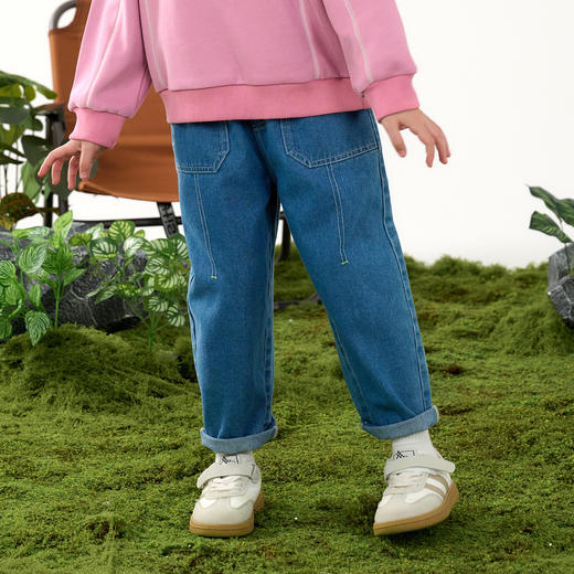 棉花堂春款户外潮趣风格线牛仔童装裤- FD61108 商品图5