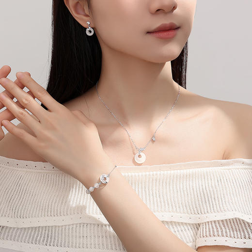 【岁岁平安】纯银穗岁平安扣玉髓麦穗项链【JHY-N002212B】 商品图2